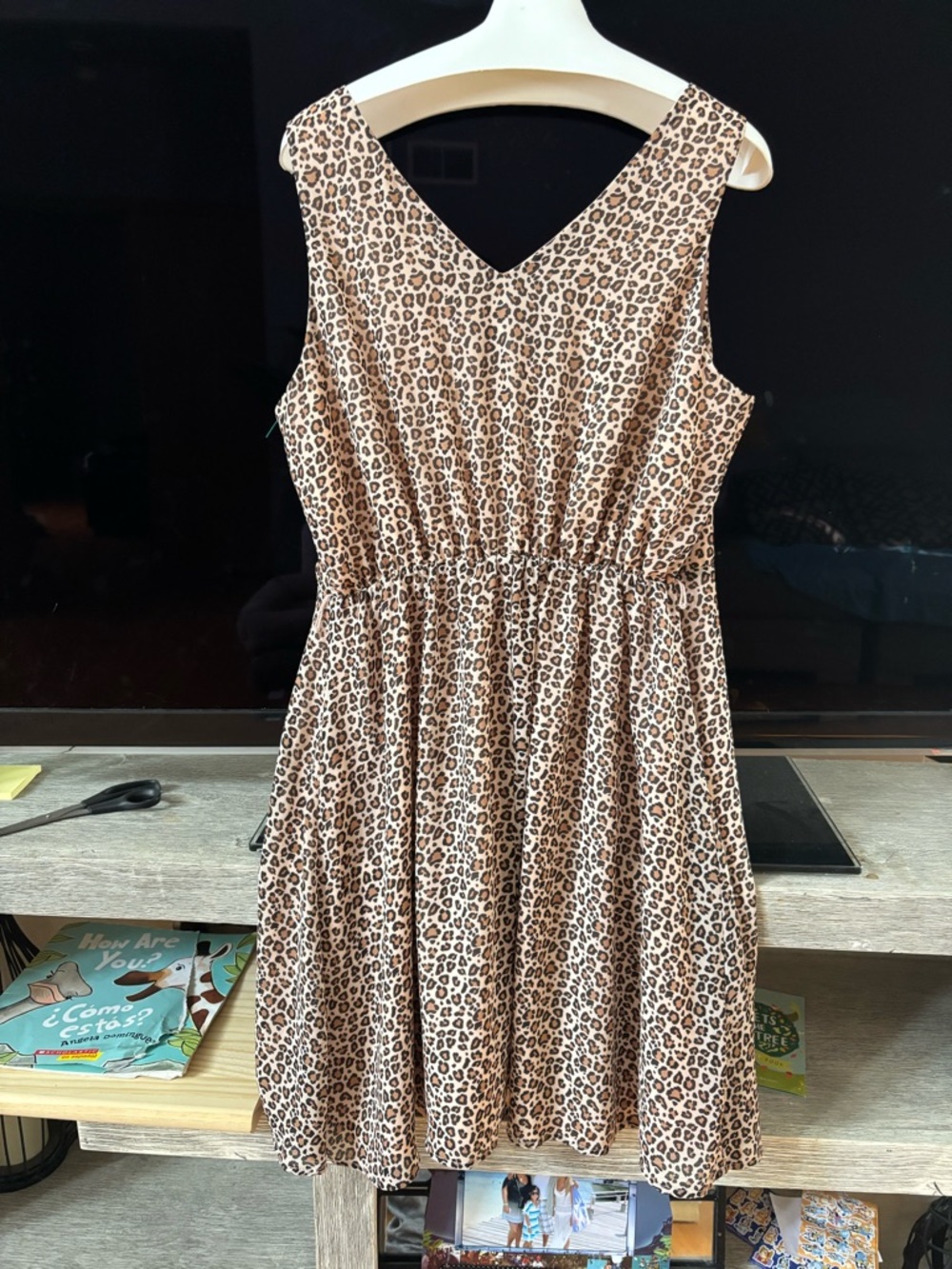 a new day Brown Leopard Print V-Neck Mini Dress - Picture 6 of 11